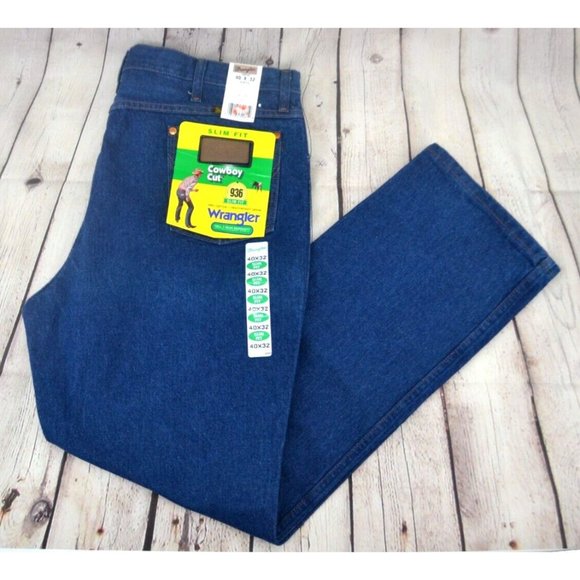 WRANGLER Cowboy Cut Slim Fit Jeans‎ SIZE 40/32 Heavyweight Denim NWT - Picture 2 of 7
